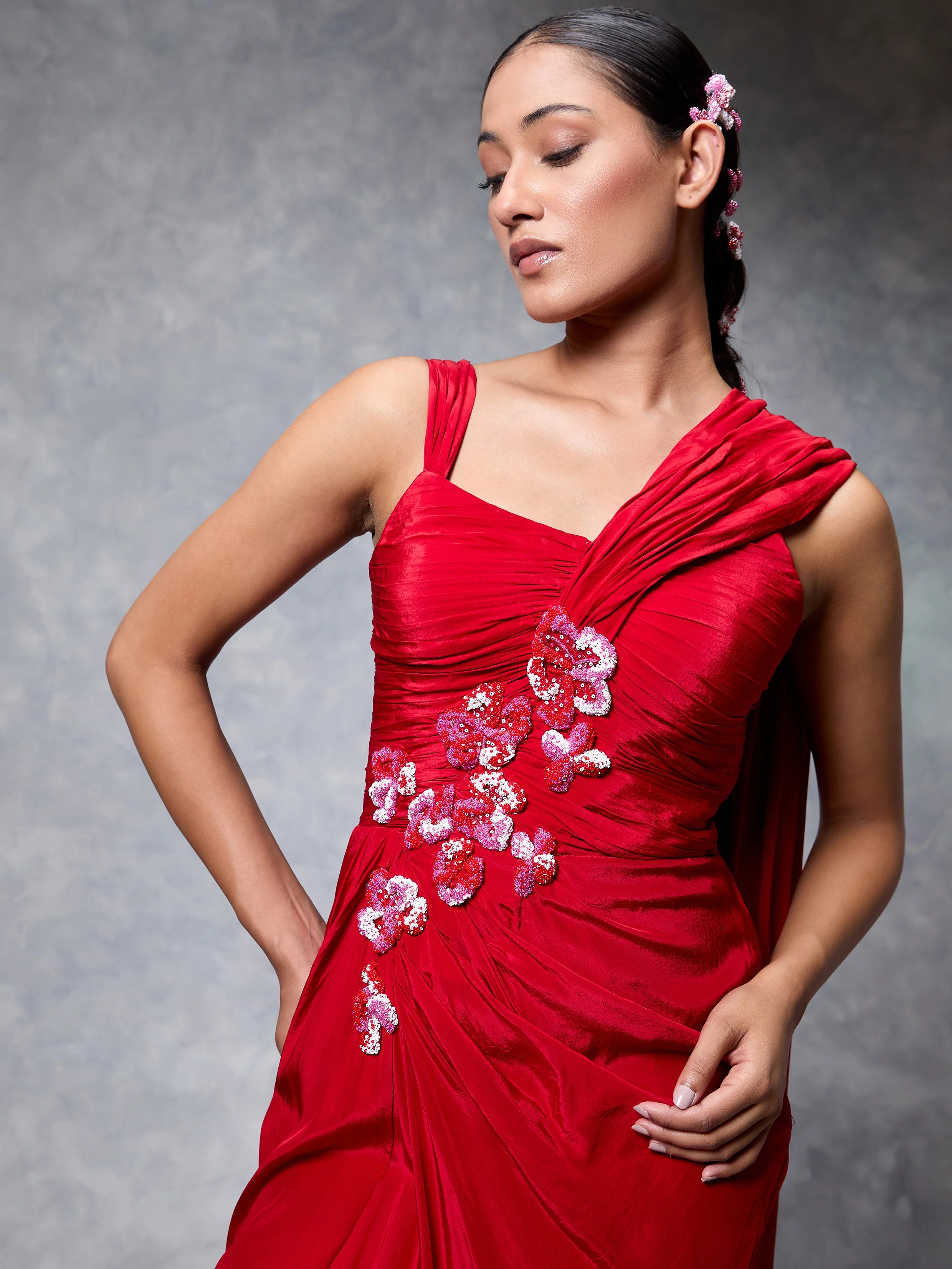 The Ruched Saree Dress