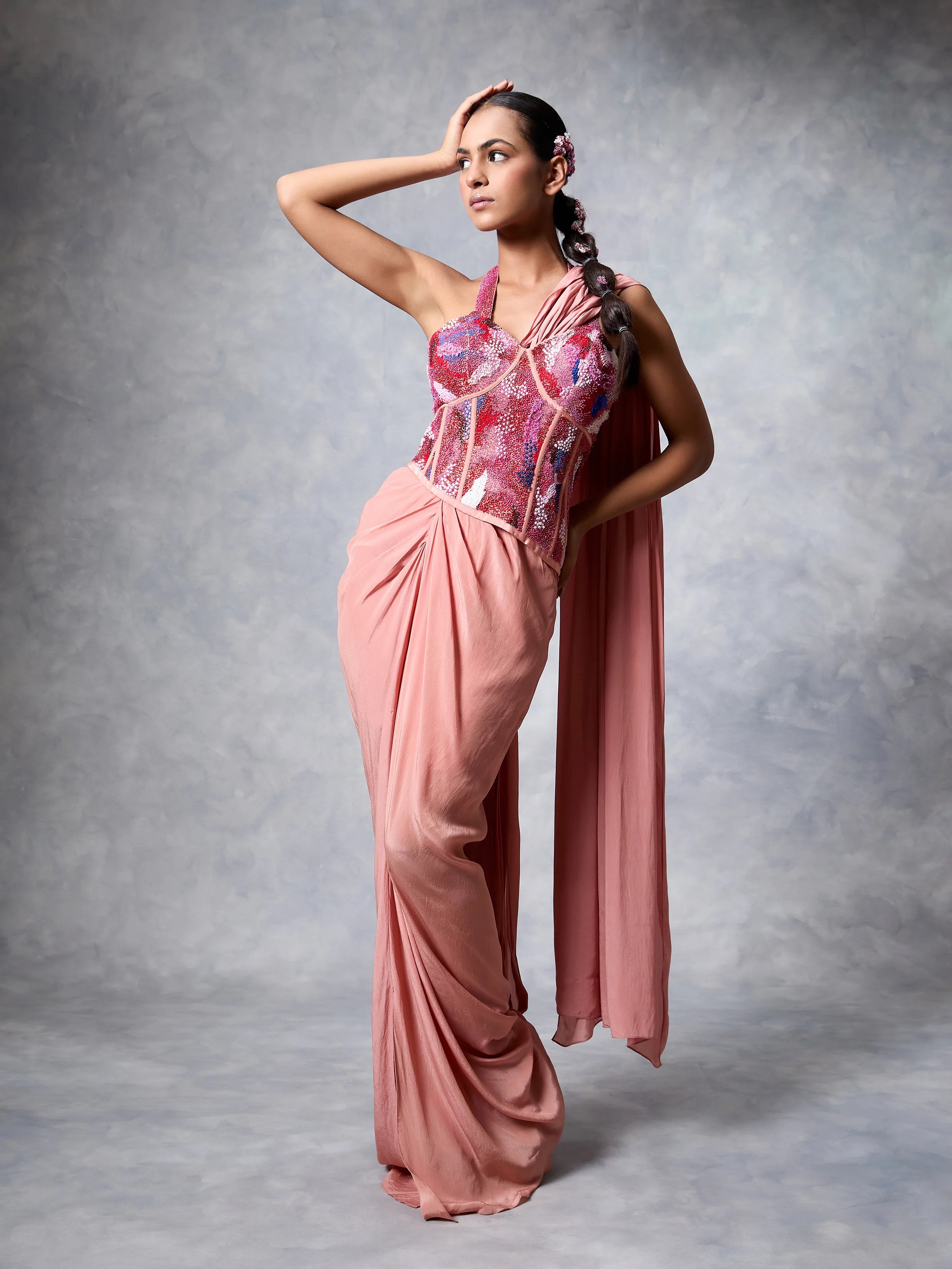 The Sprinkle Corset Saree Set