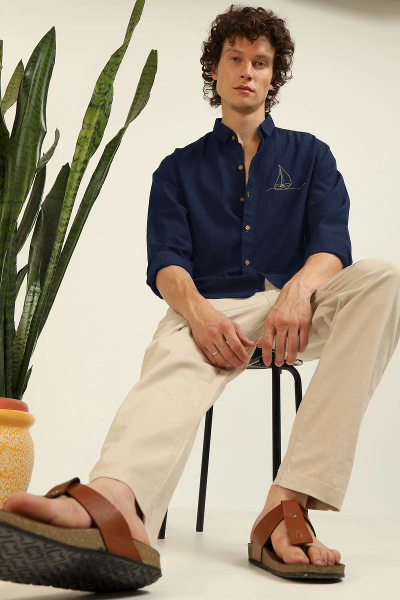Classic Pirogue Embroidery Shirt