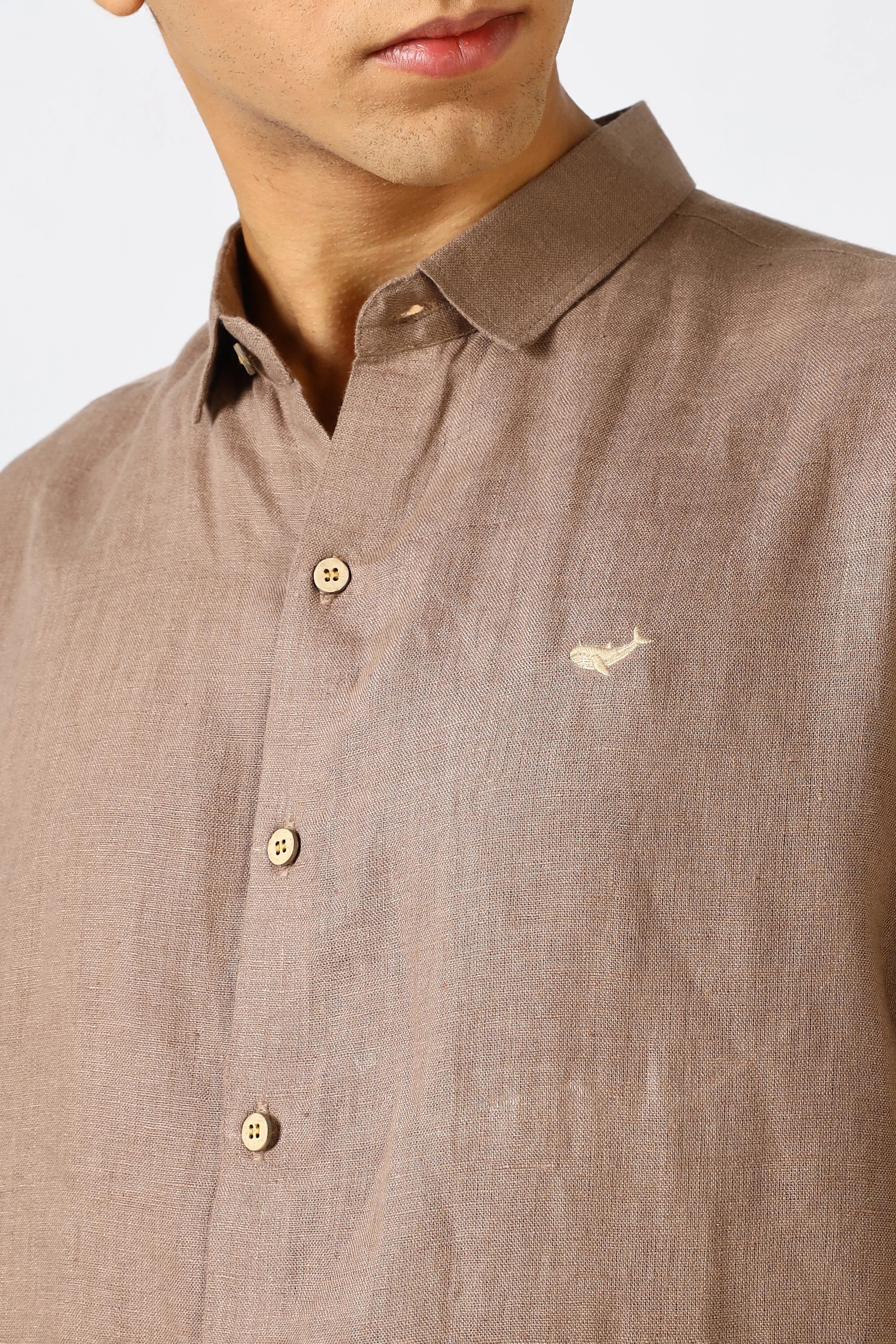 SANDSTONE 100% LINEN 60S LEA SHIRT