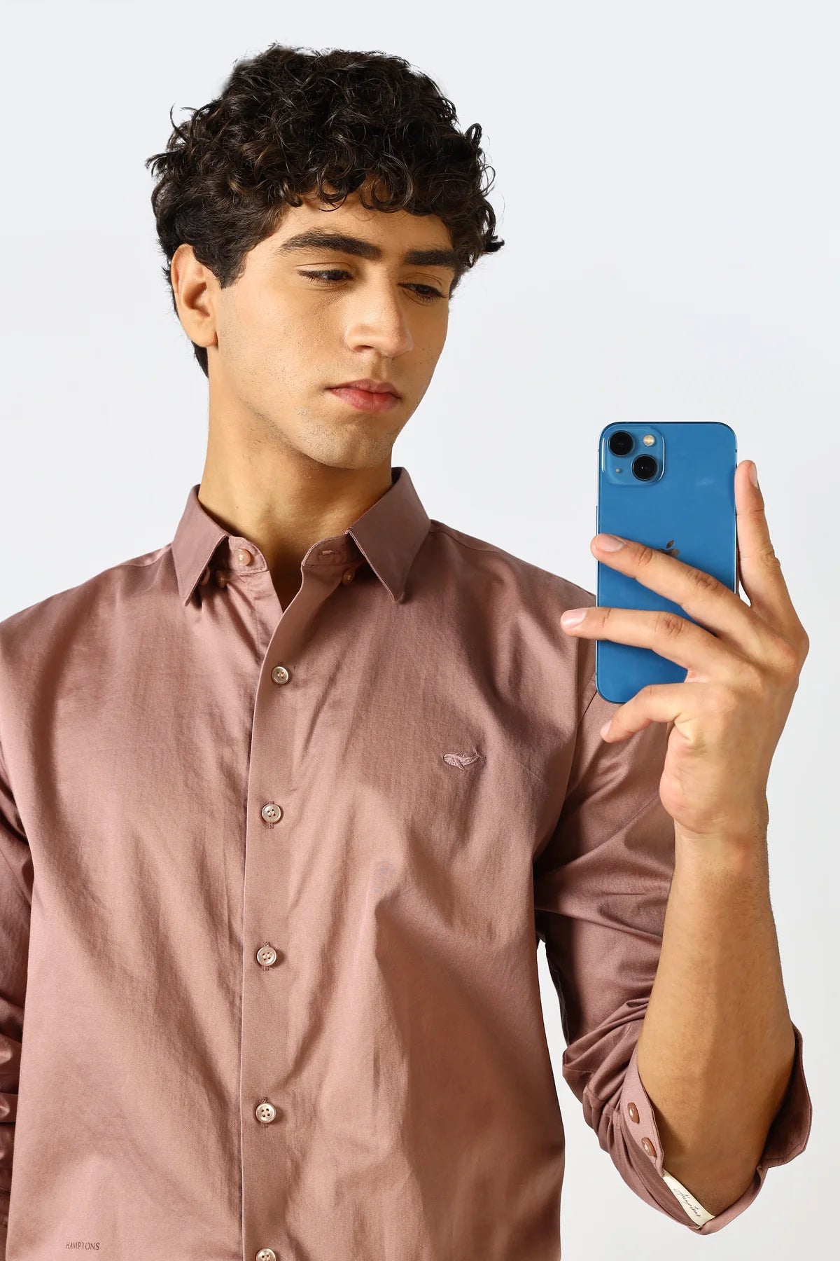Rosewood Dust Cinematic Satin 100% Giza Cotton Shirt