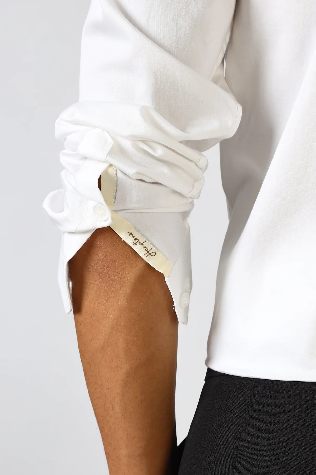 White Mirage Cinematic Satin 100% Giza Cotton Shirt