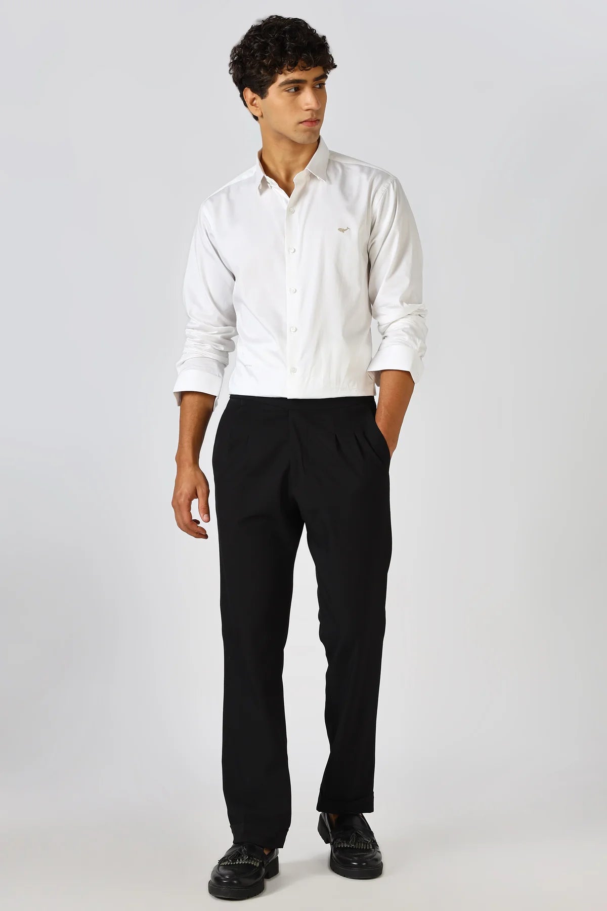 White Mirage Cinematic Satin 100% Giza Cotton Shirt