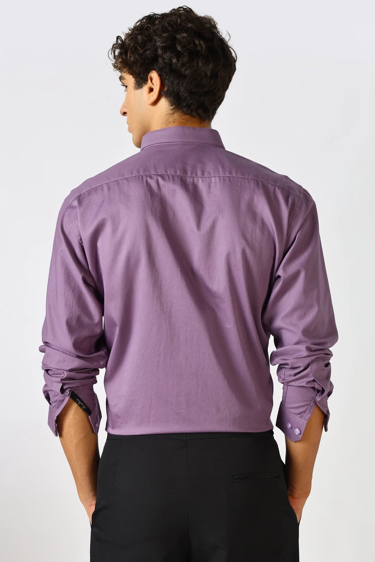 Mauve Violet Cinematic Satin 100% Giza Cotton Shirt