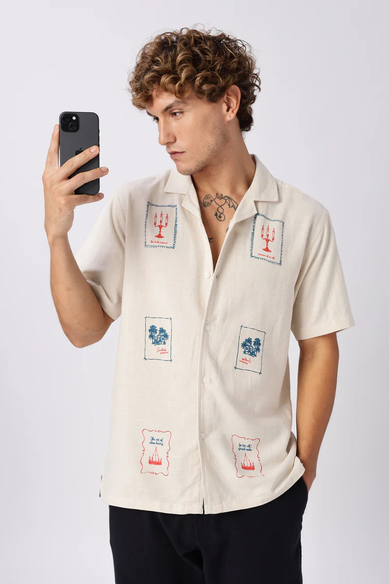 Postcards From Elsewhere Printed Shirt