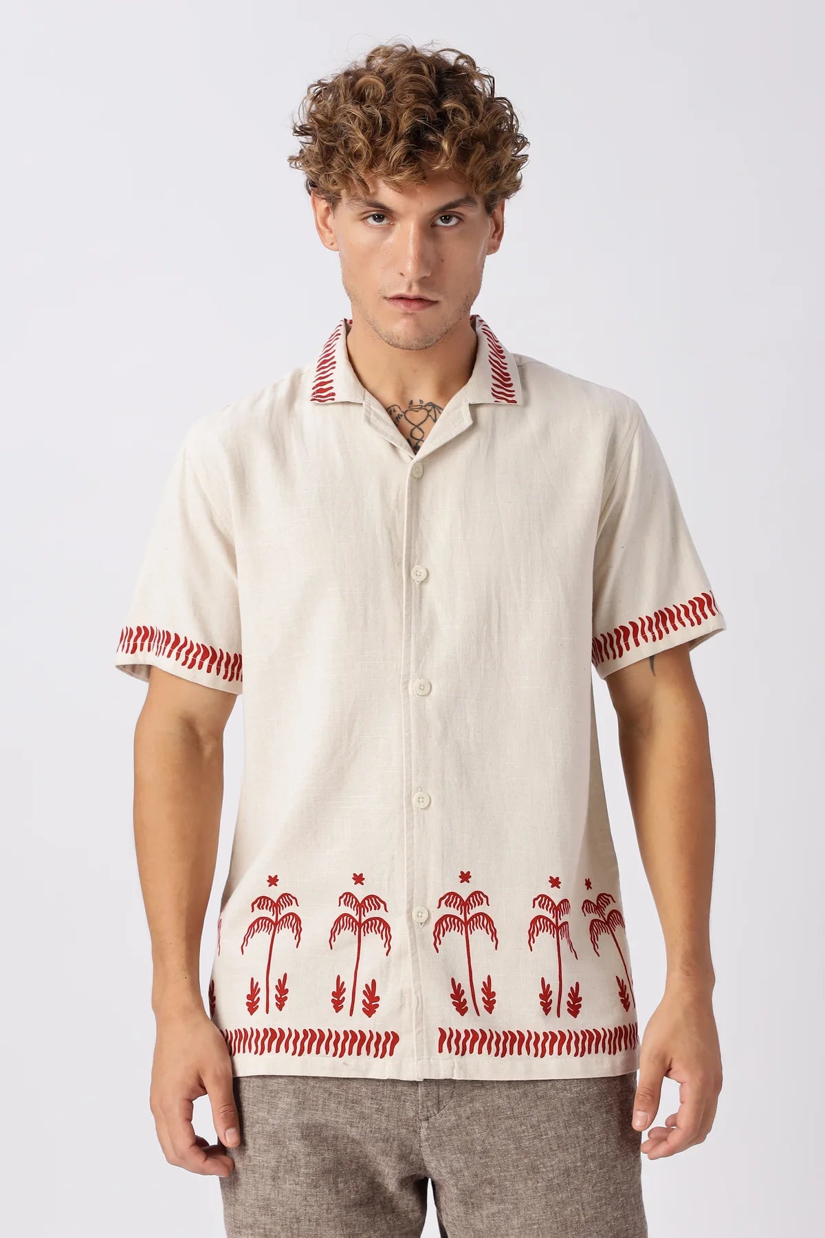 Red Dune Printed Shirt