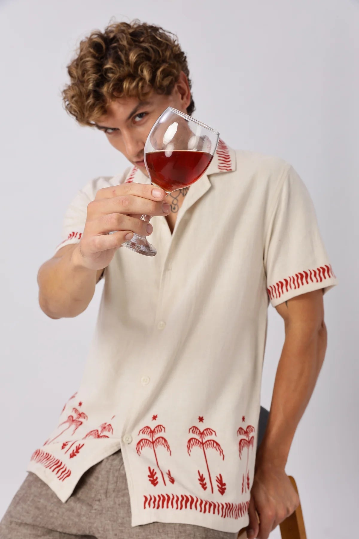 Red Dune Printed Shirt