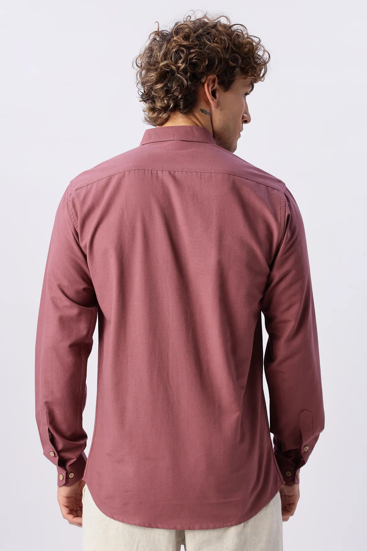 Arctic Reindeer Pink Embroidered Shirt