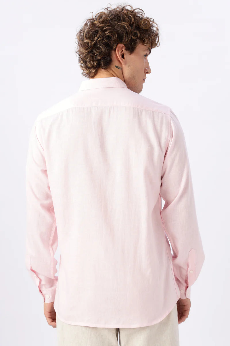 Blush Pink 100% Linen 60s Lea Shirt
