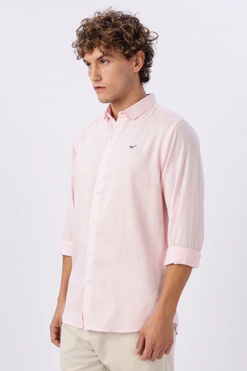 Blush Pink 100% Linen 60s Lea Shirt