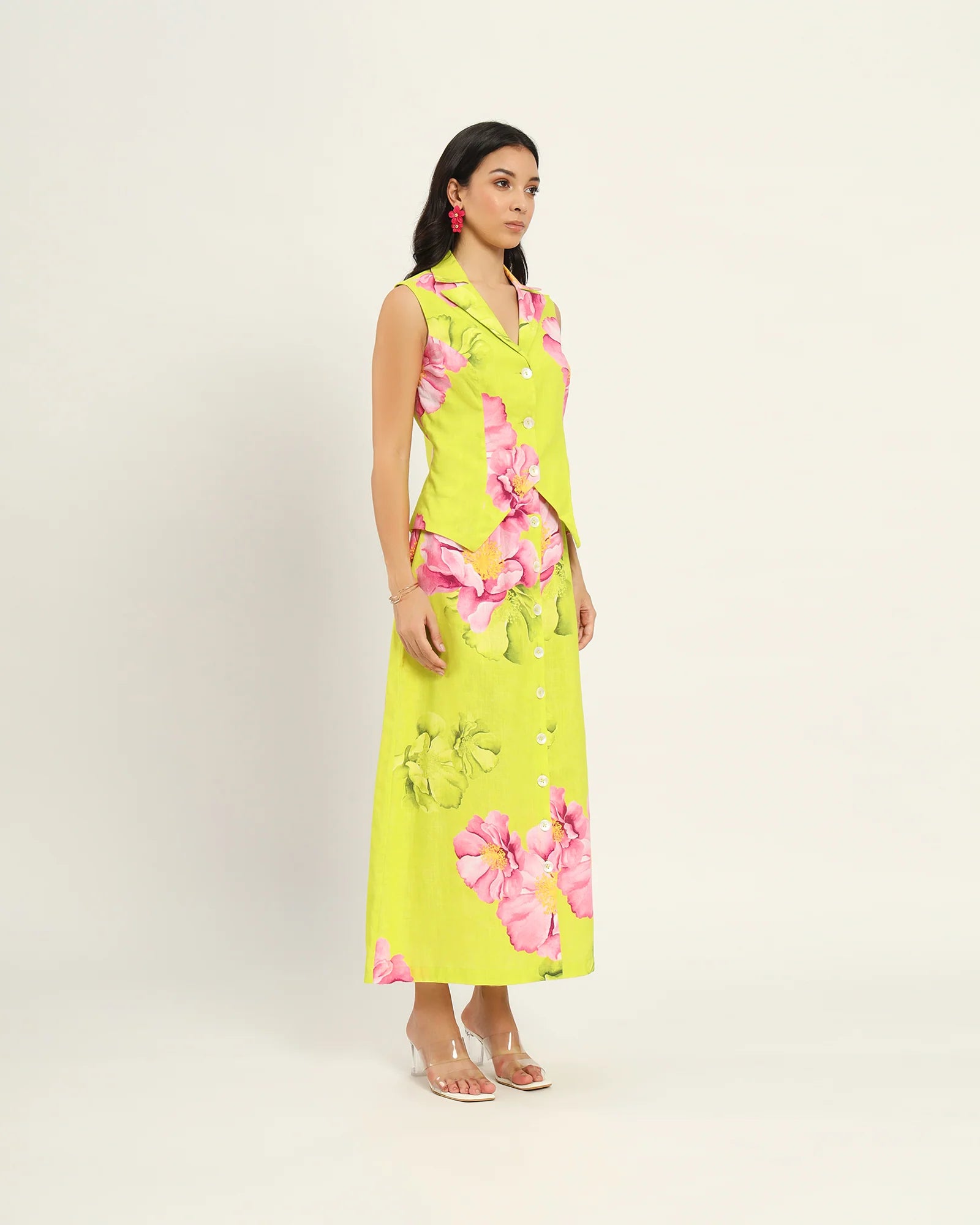 Tsubaki waistcoat and skirt set
