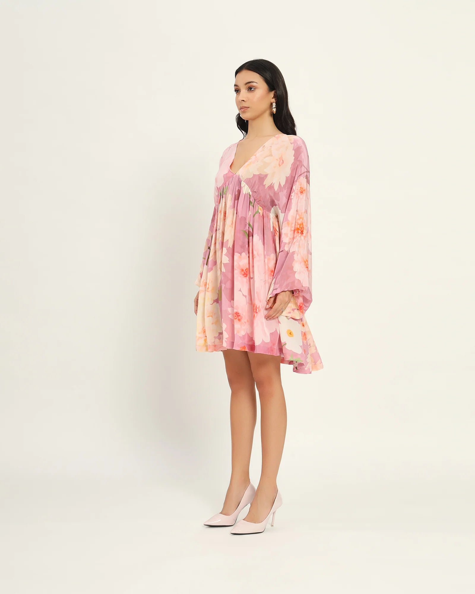 Pastel Pink floral floral dress