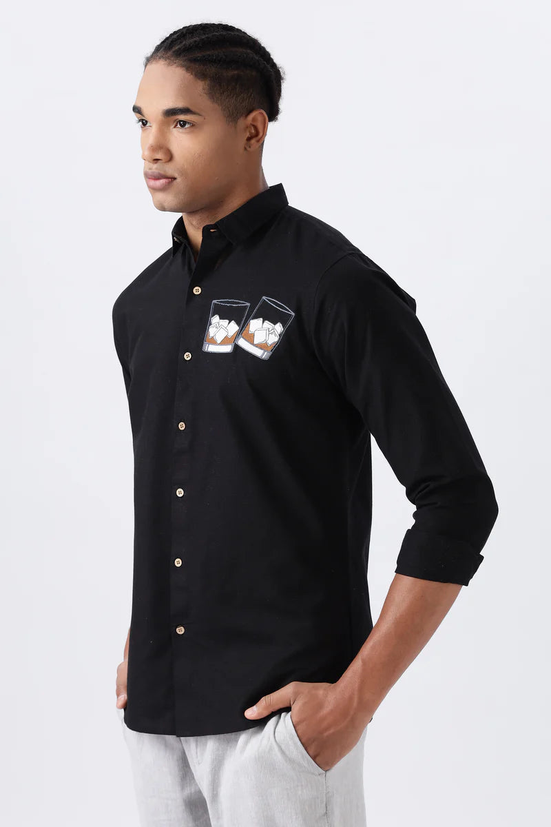 Whiskey Tales Embroidered Shirt