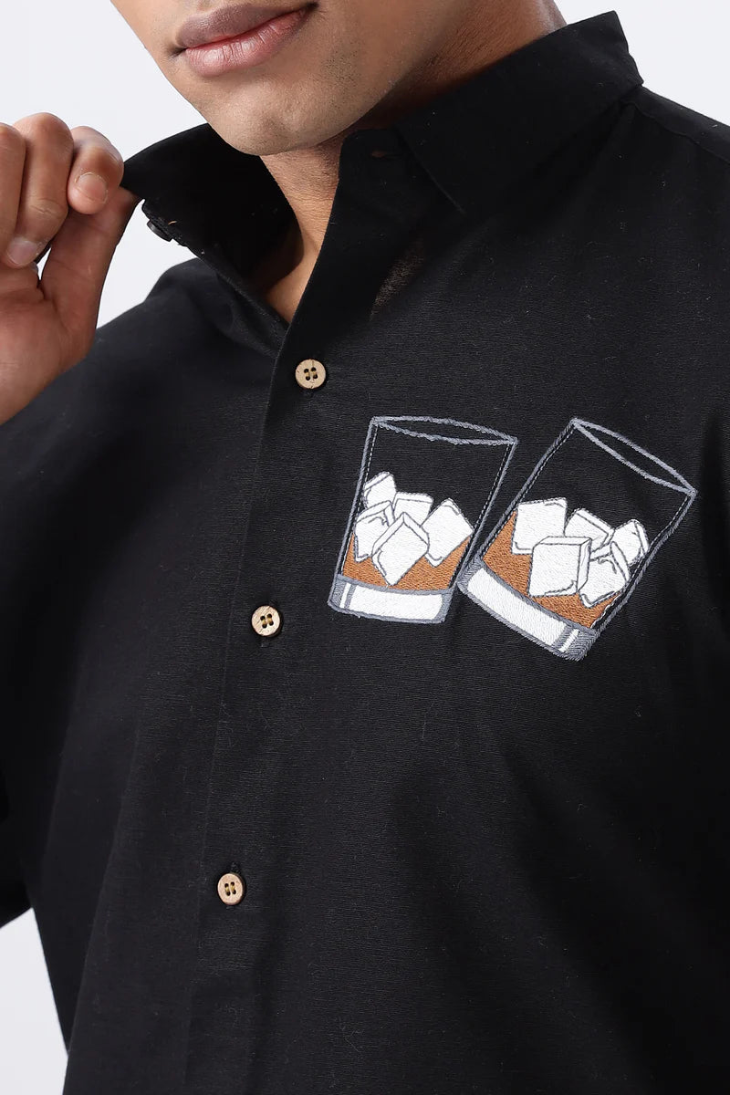 Whiskey Tales Embroidered Shirt
