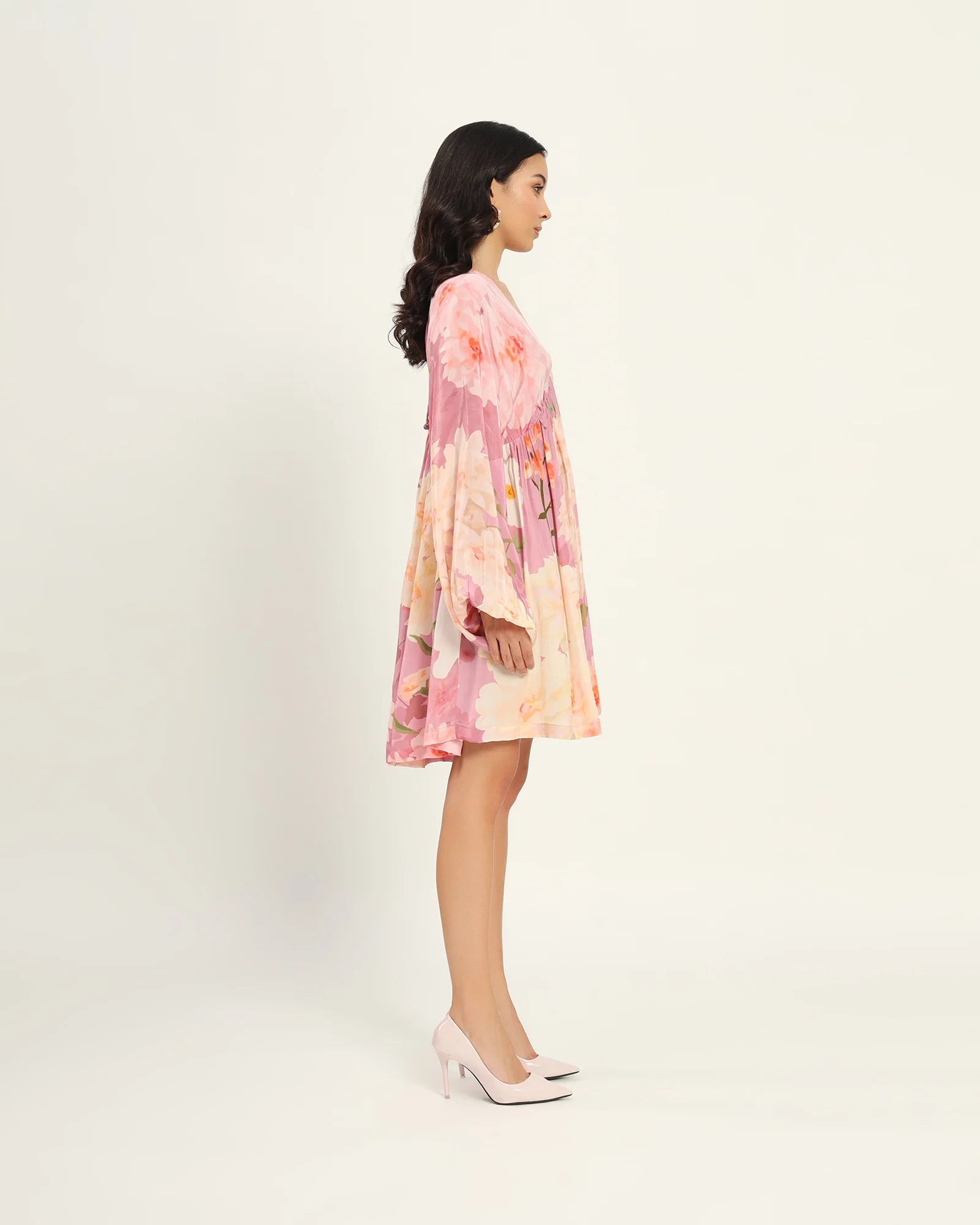 Pastel Pink floral floral dress