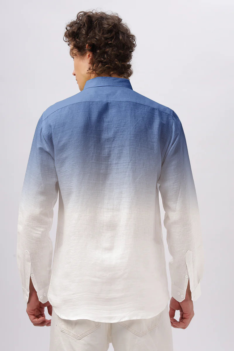 Ombrè 100% Natural Bahamas Blue Shirt
