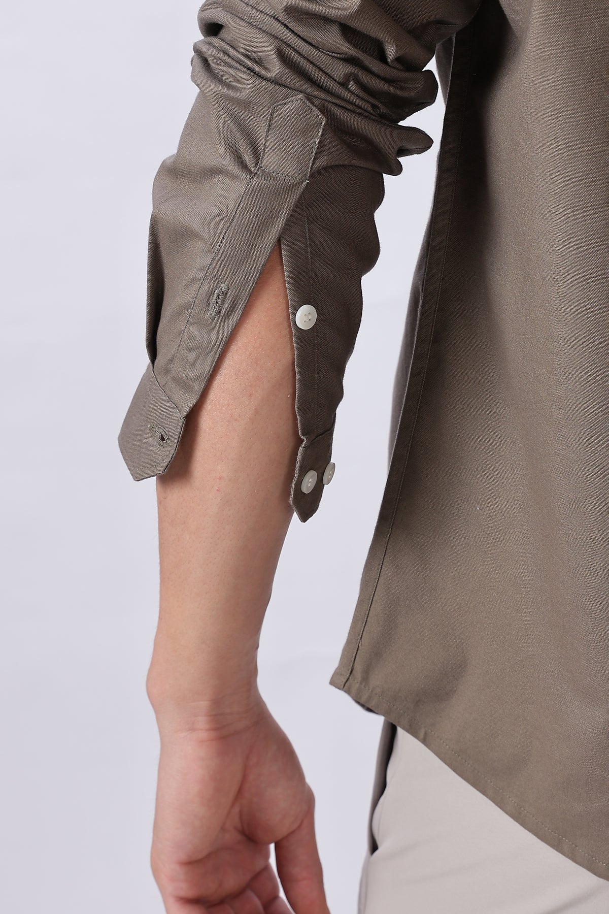 Granada Olive Pre-washed Oxford Shirt
