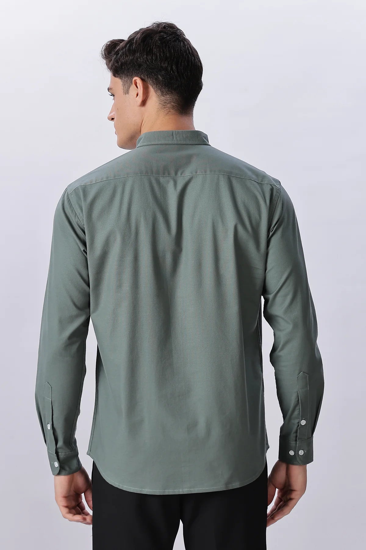 Olive Mist Pre-washed Oxford Shirt