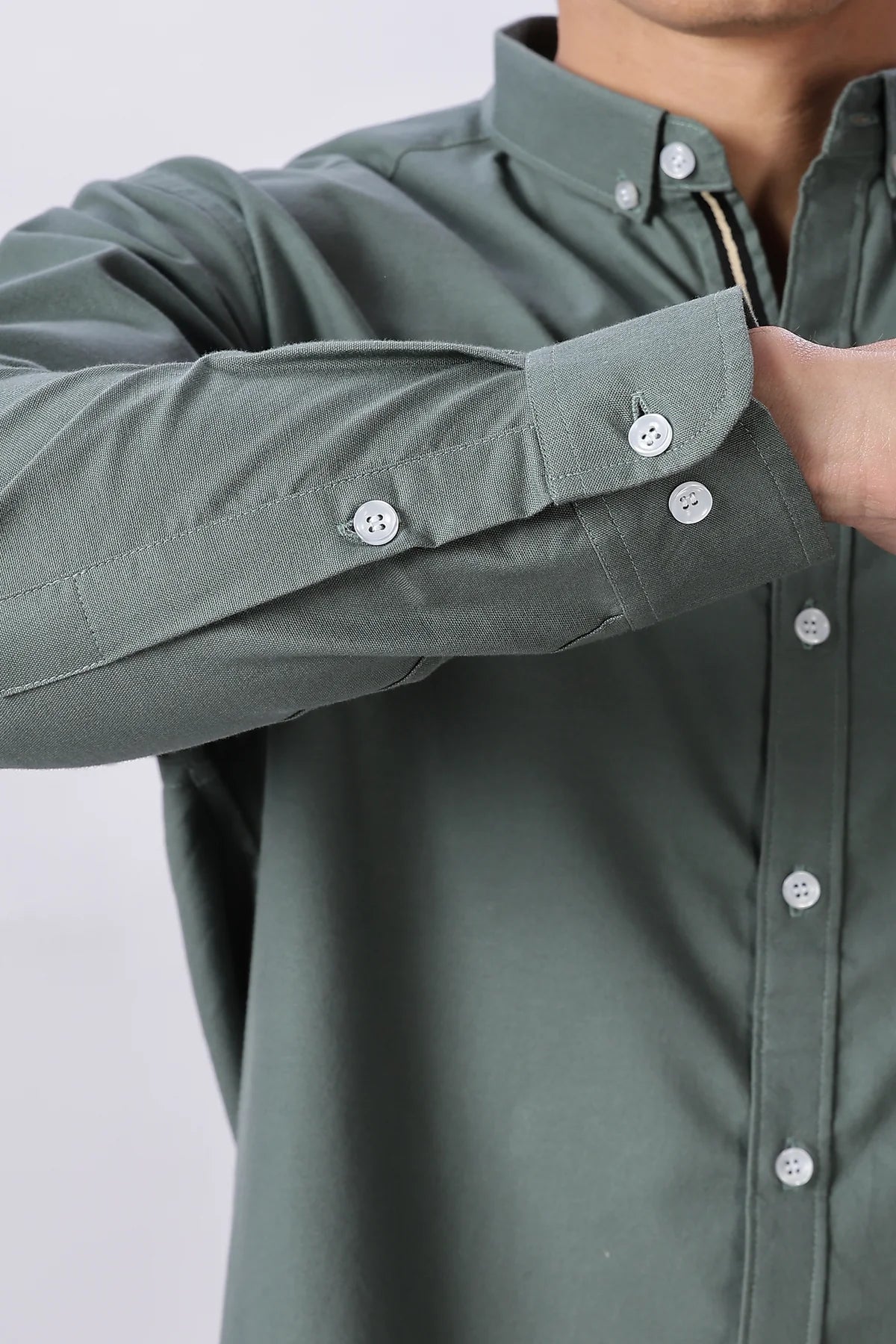 Olive Mist Pre-washed Oxford Shirt