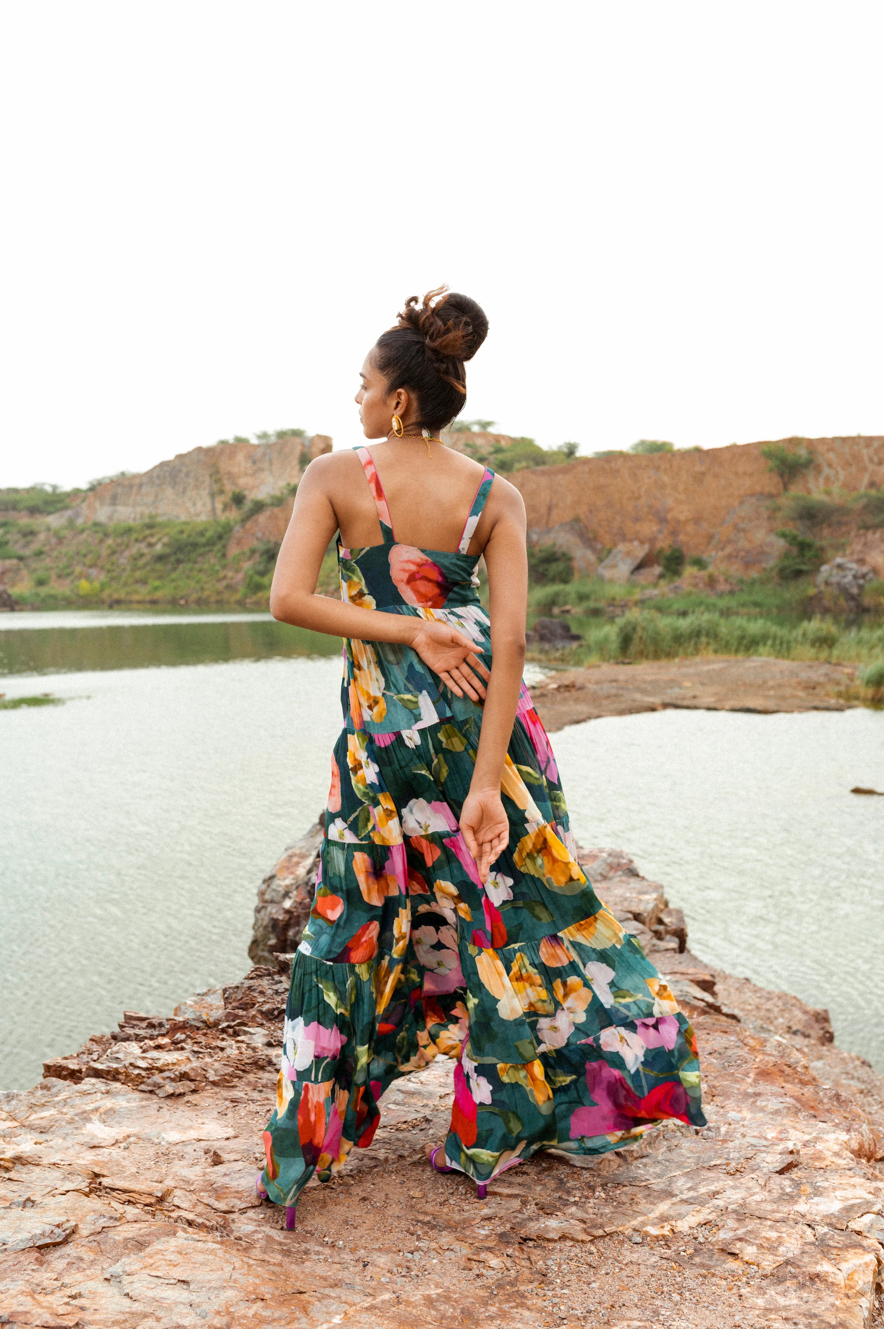 Green Orchid Tiered Dress