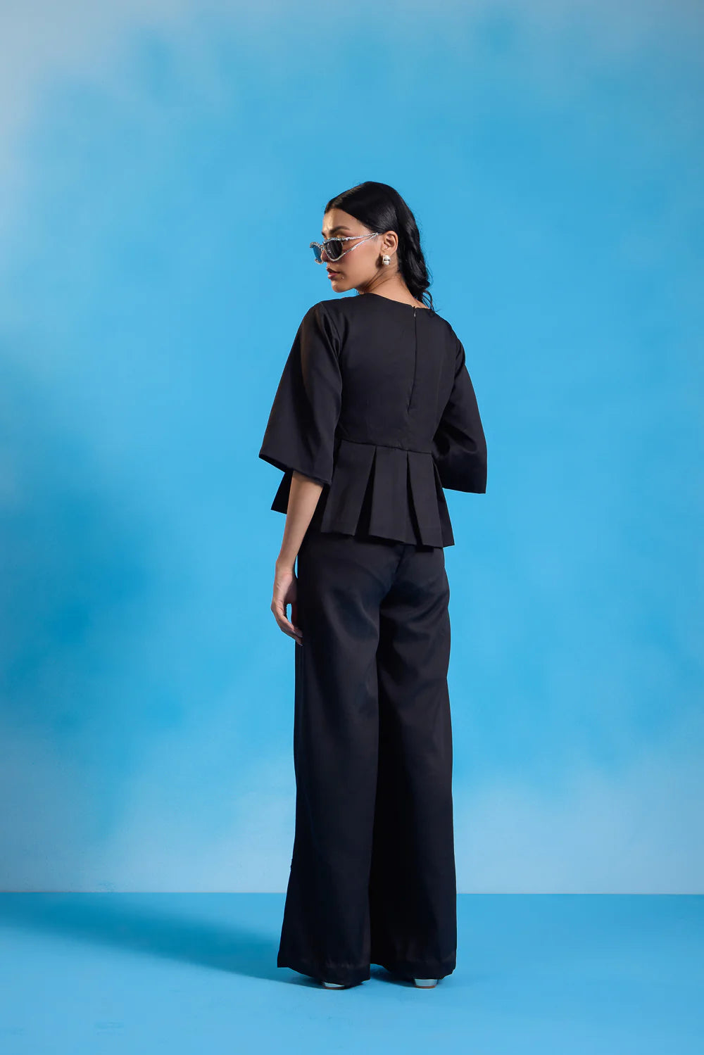 Starlit Noir Peplum Co-ord
