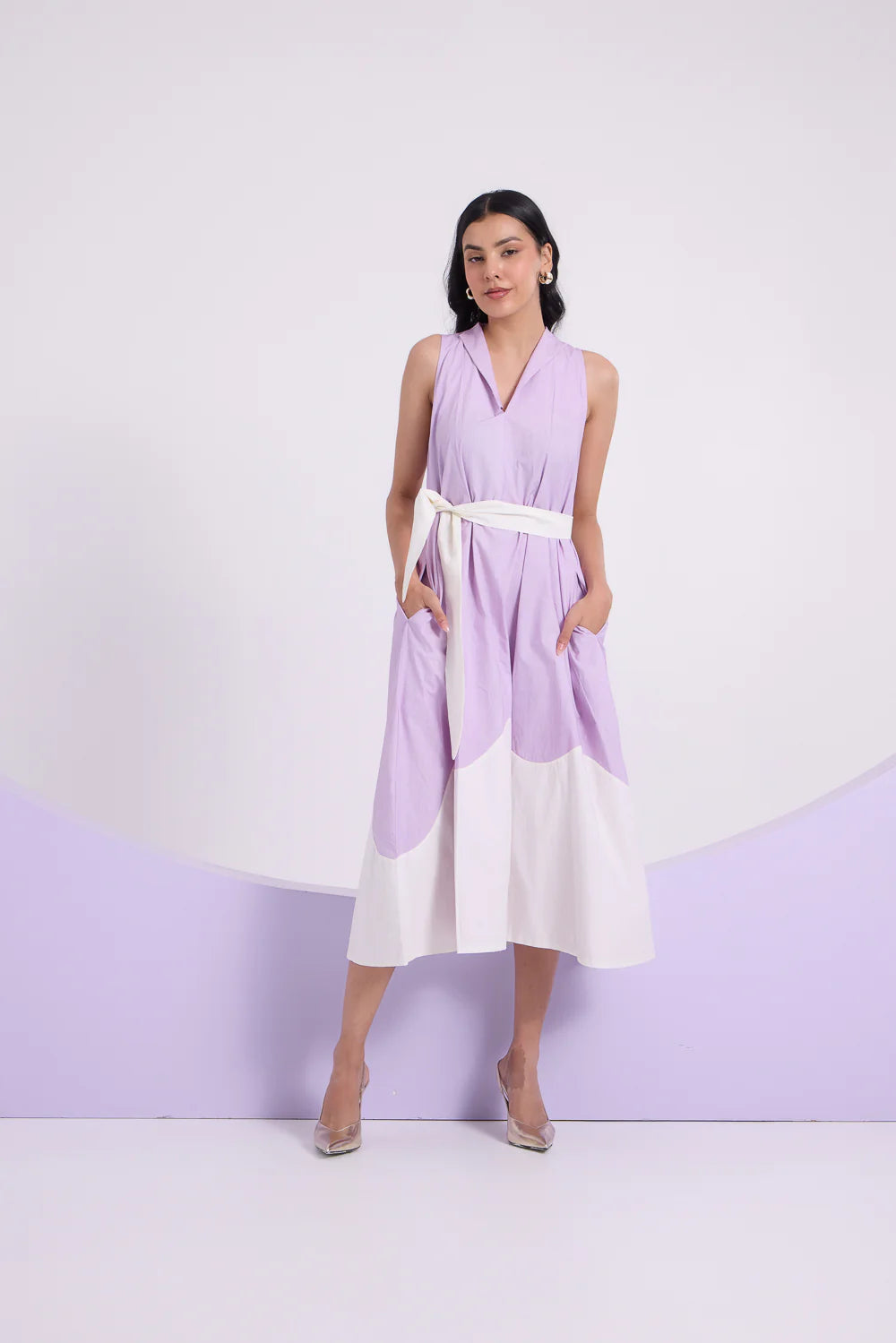 Lilac Reverie Sleeveless Dress