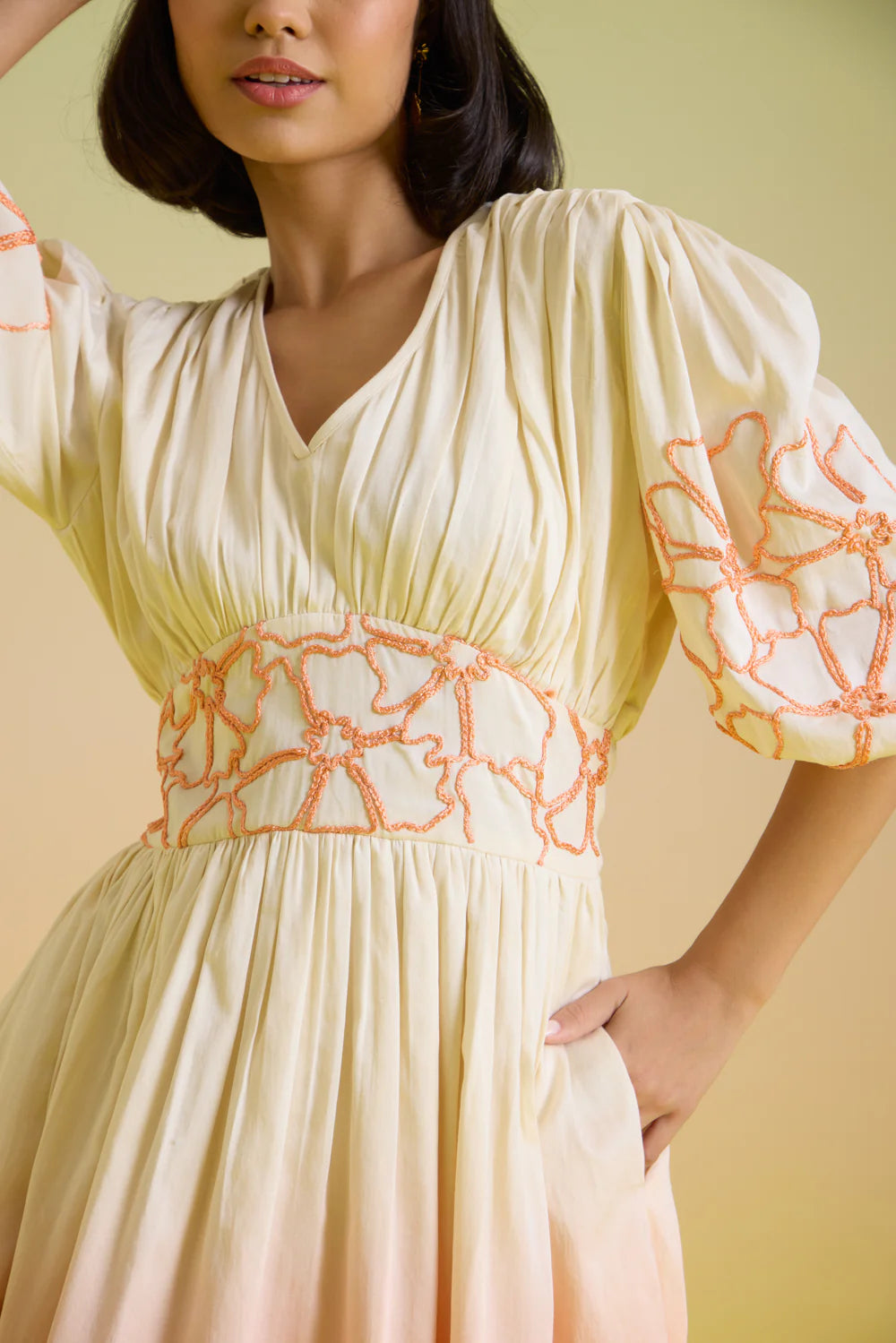 Sunset sorbet midi dress