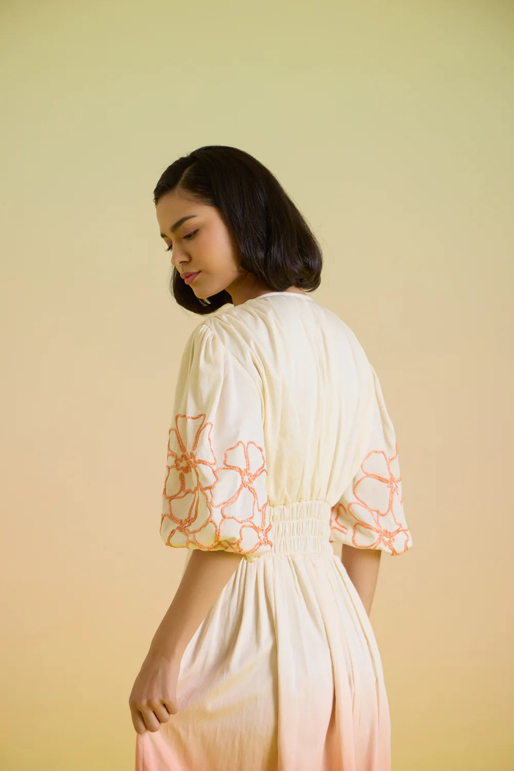 Sunset sorbet midi dress