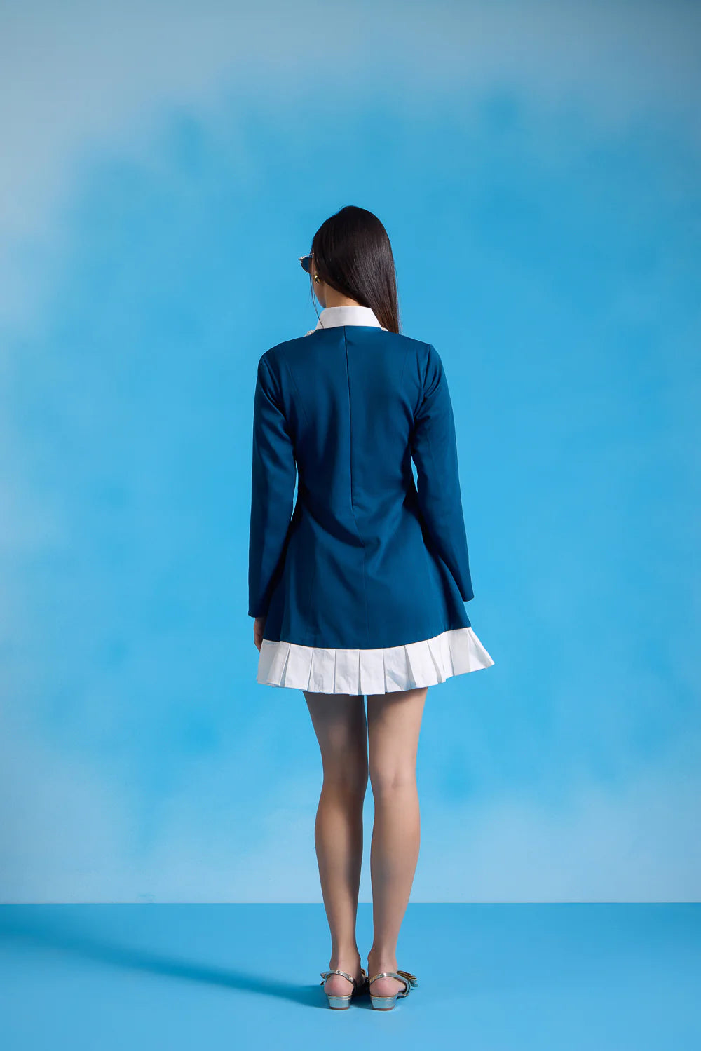 Celeste Pearl Collar Dress