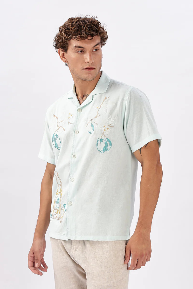 Best Seller Floral Embroidery Box Fit Shirt
