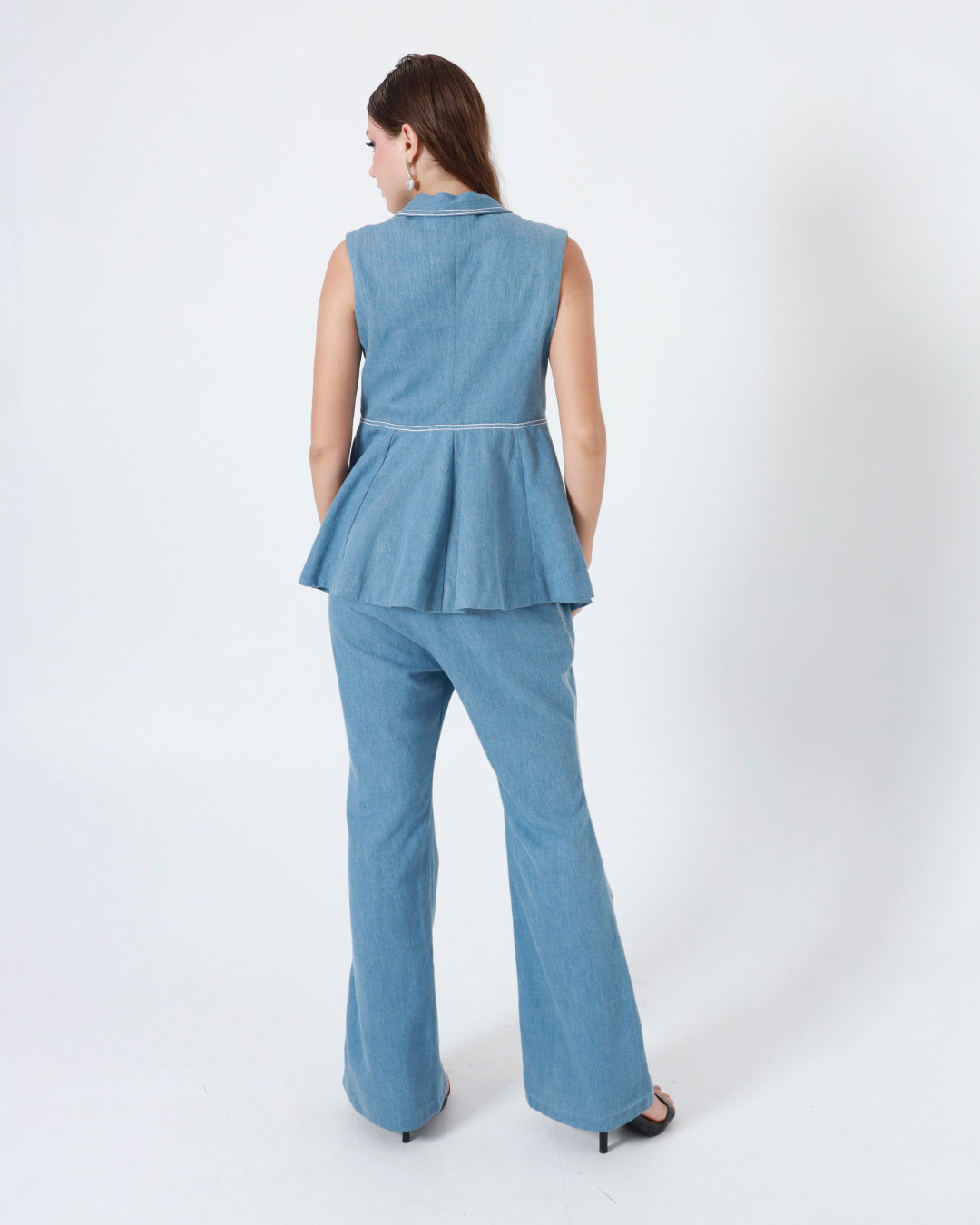 Denim Blue Peplum Co-ord