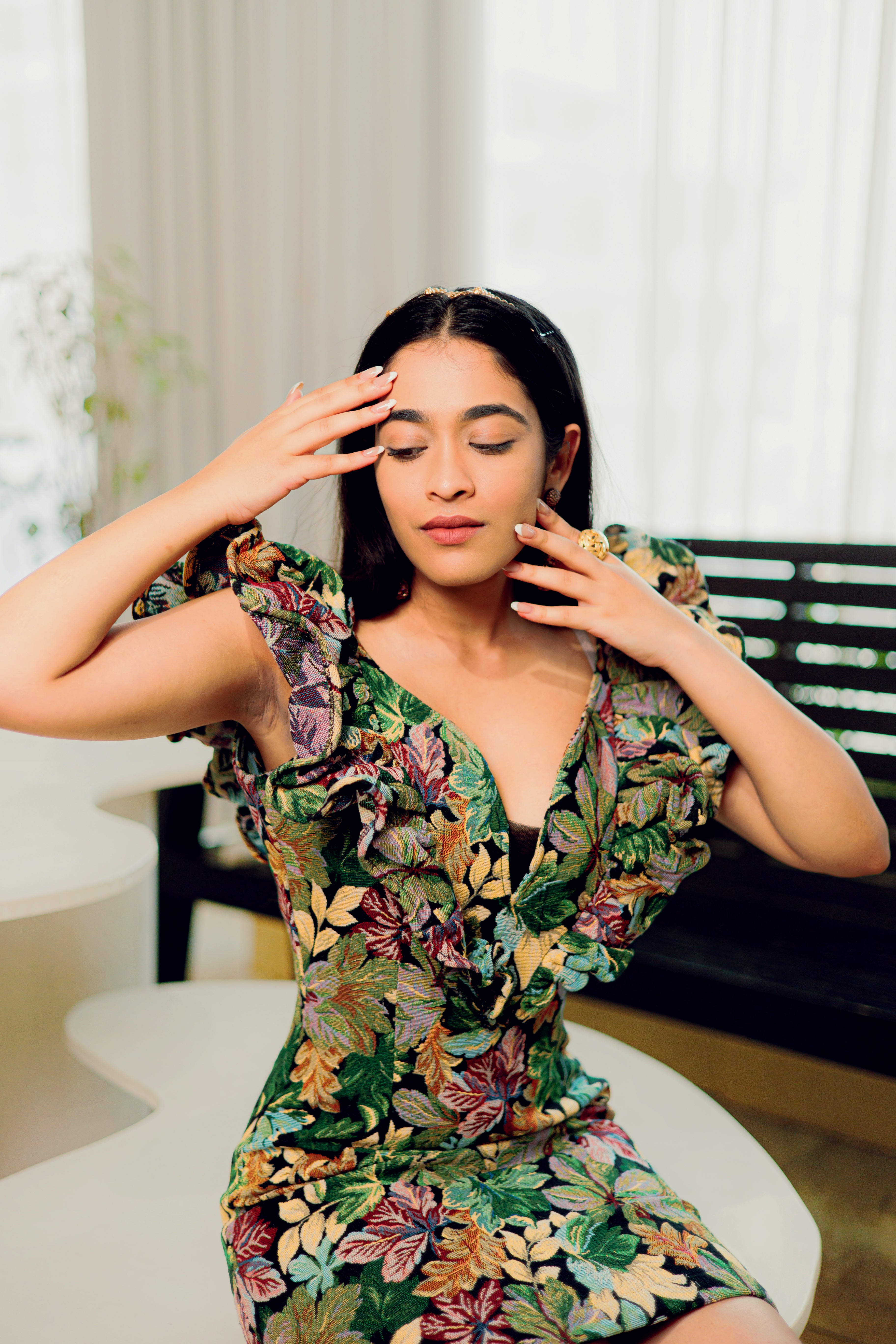 Off- Shoulder Frill Dress