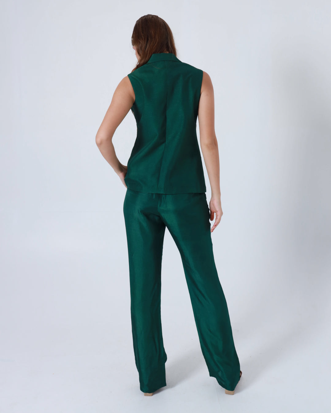 Sunflower Green Blazer and Straight Pants