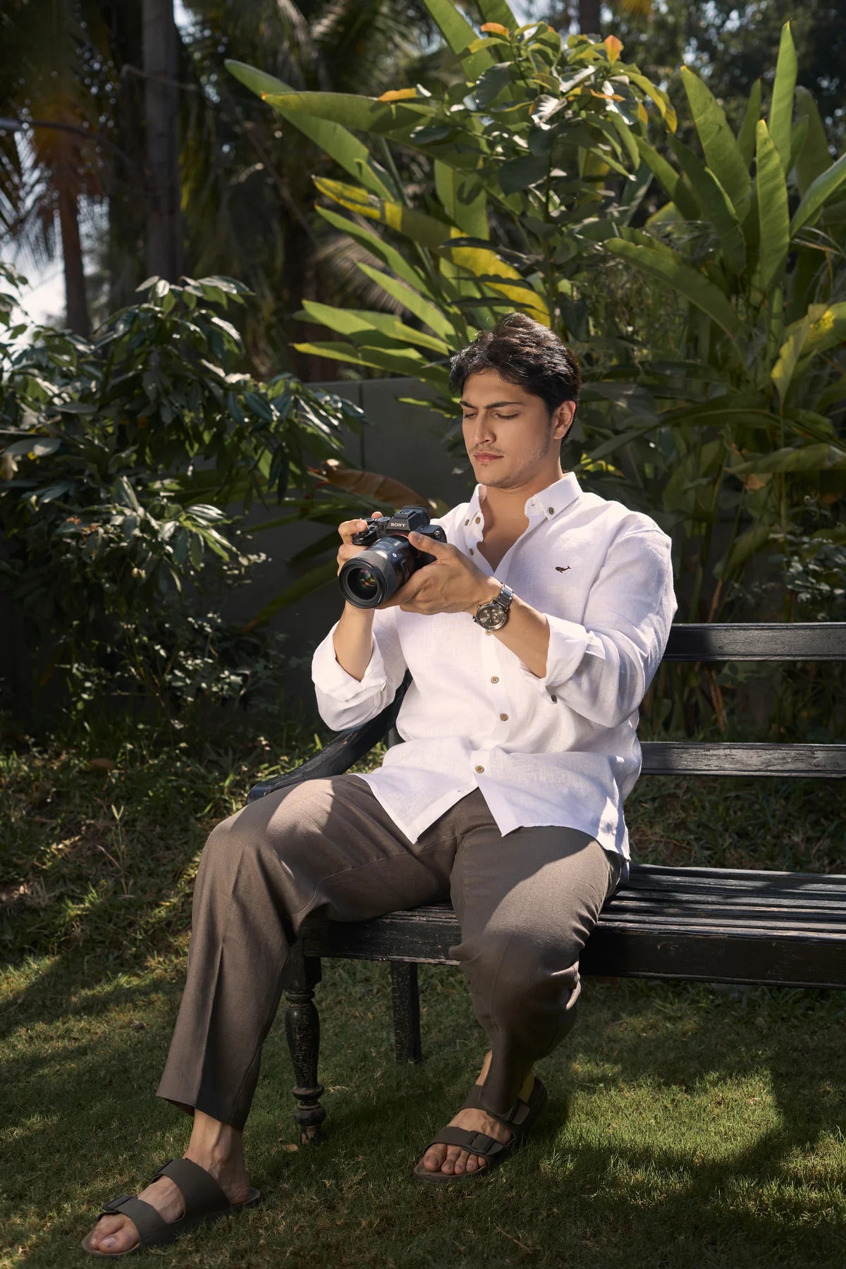 Warrington White Cotton-Linen Essential Shirt
