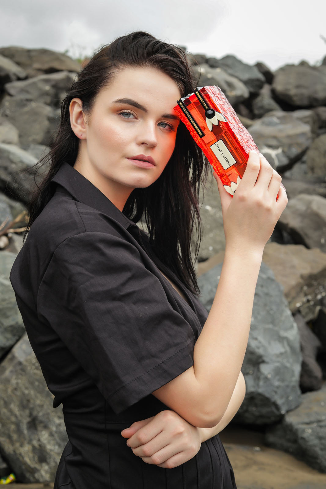 The Amazon Lily Clutch In Orange