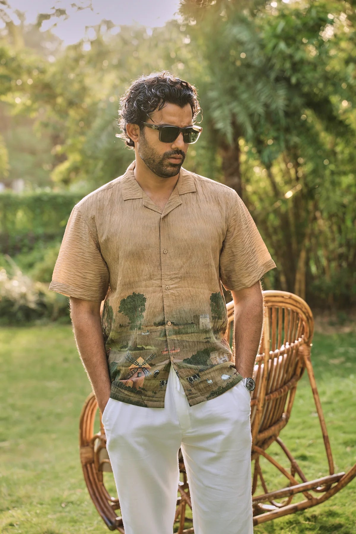 Countryside Escape Cuban Collar Shirt