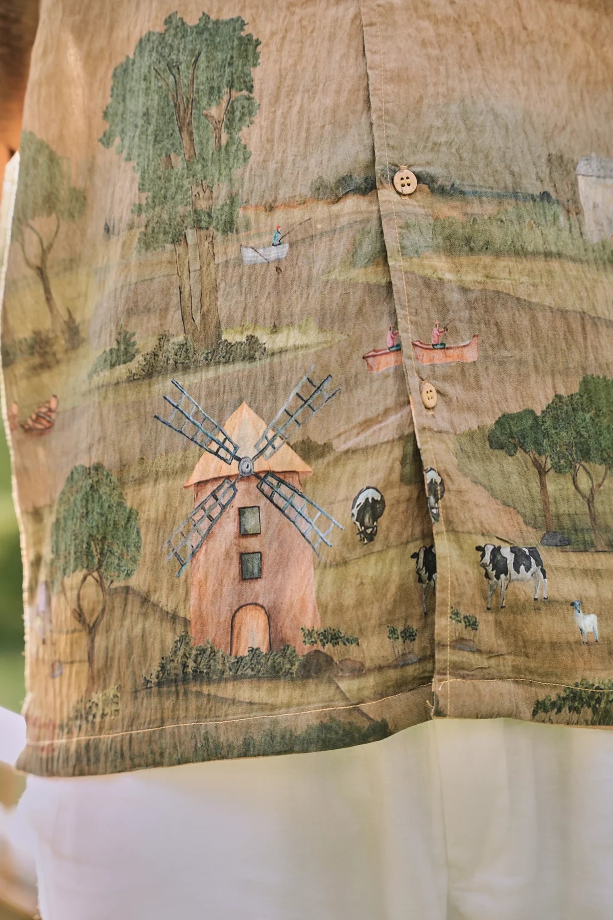 Countryside Escape Cuban Collar Shirt