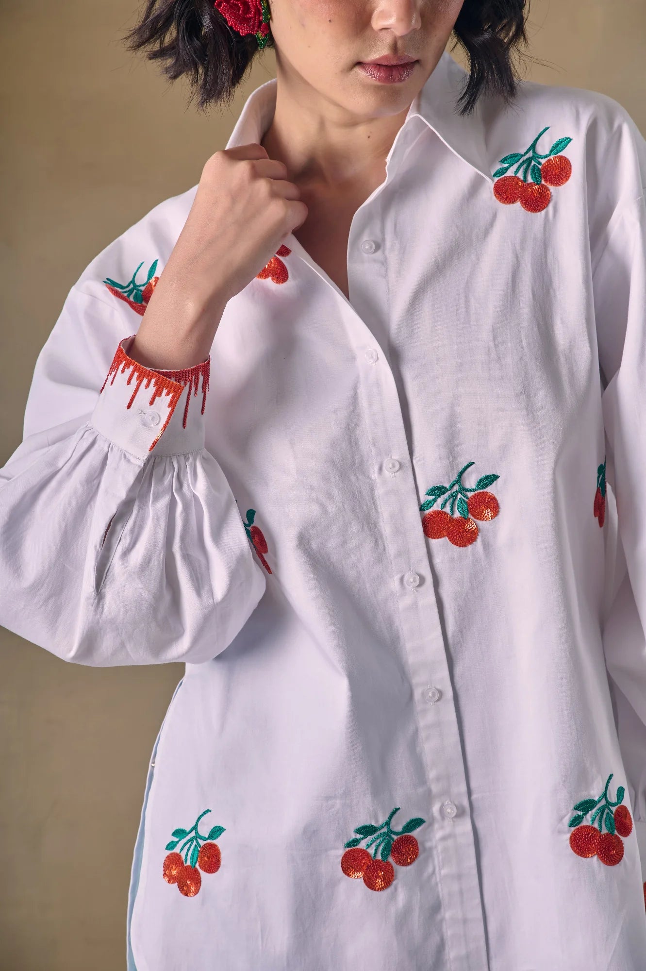Citrus Blanc Embroidered Shirt