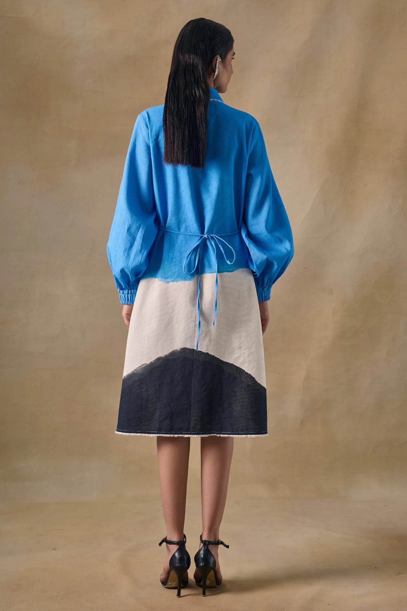 Blue Washed Shirt Dress