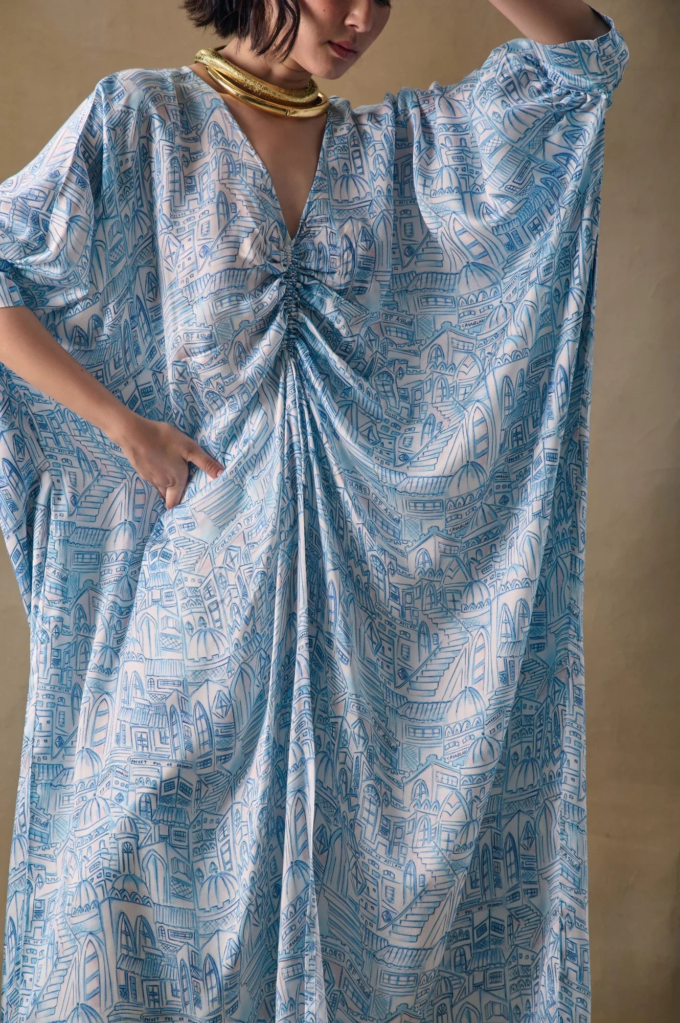 Blue Landscape Kaftan
