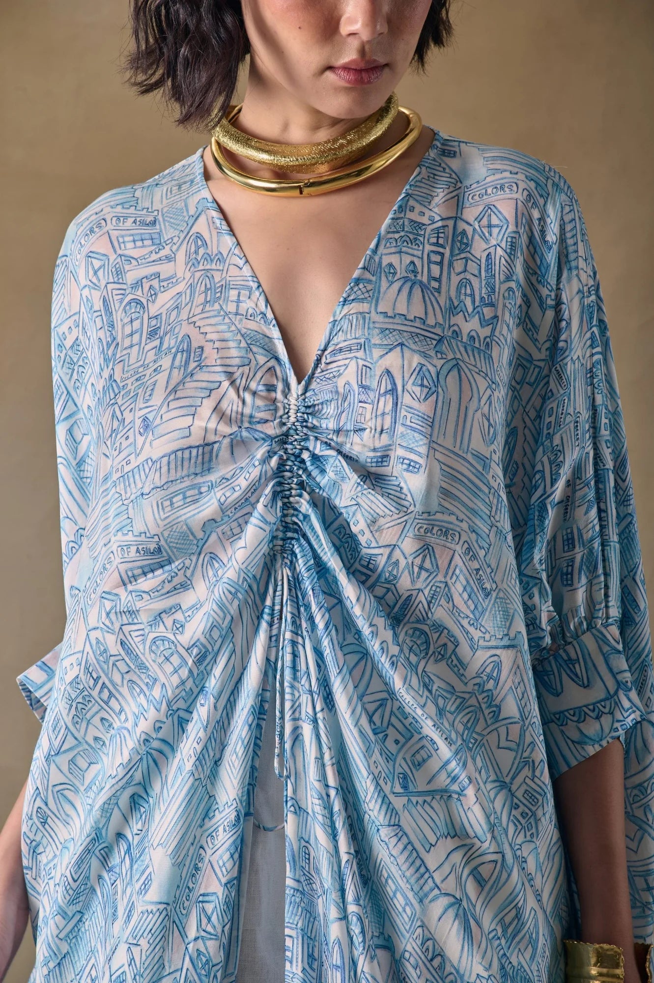 Blue Landscape Kaftan