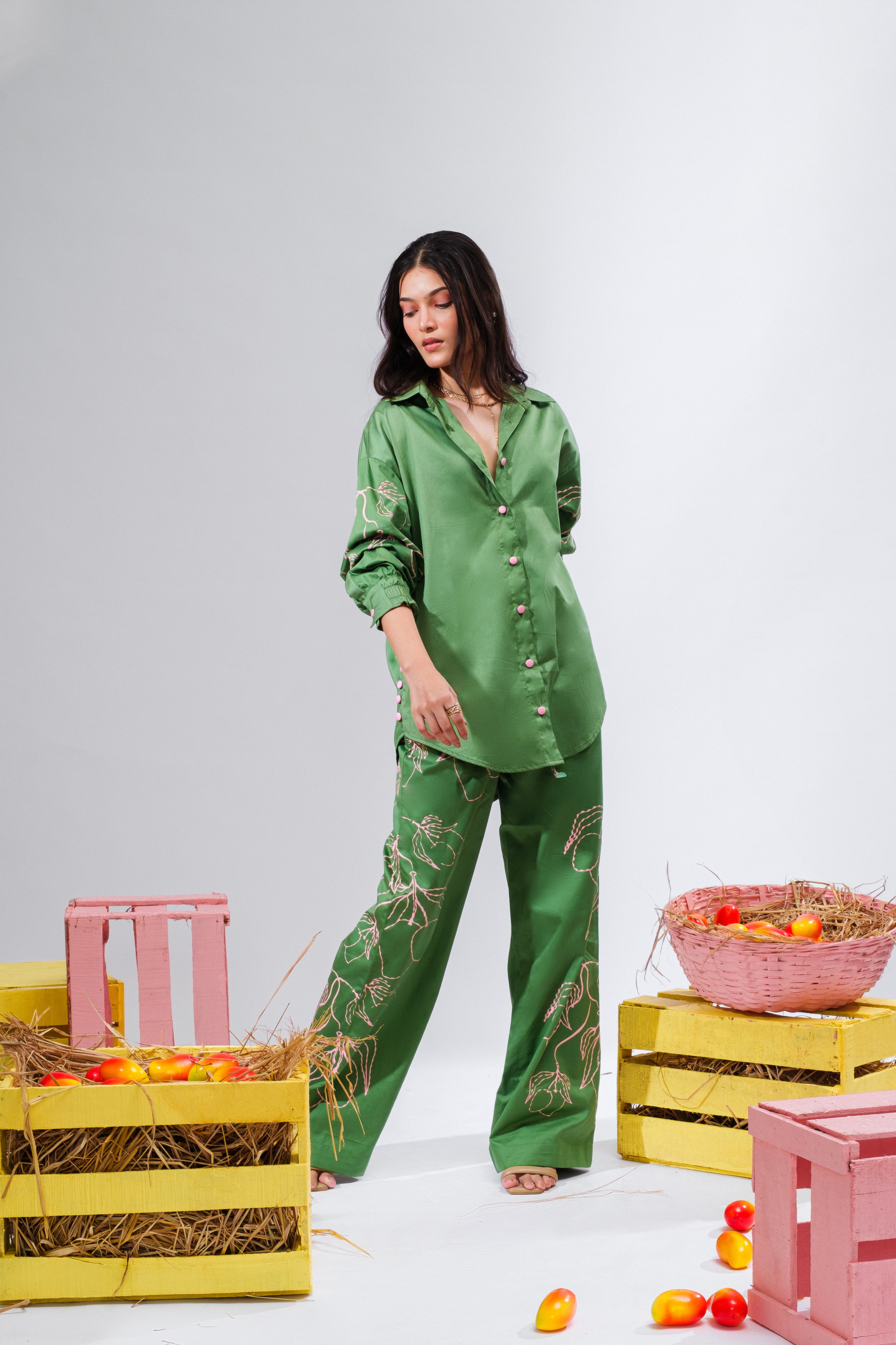 Mango Margherita- Green Co-ord Set