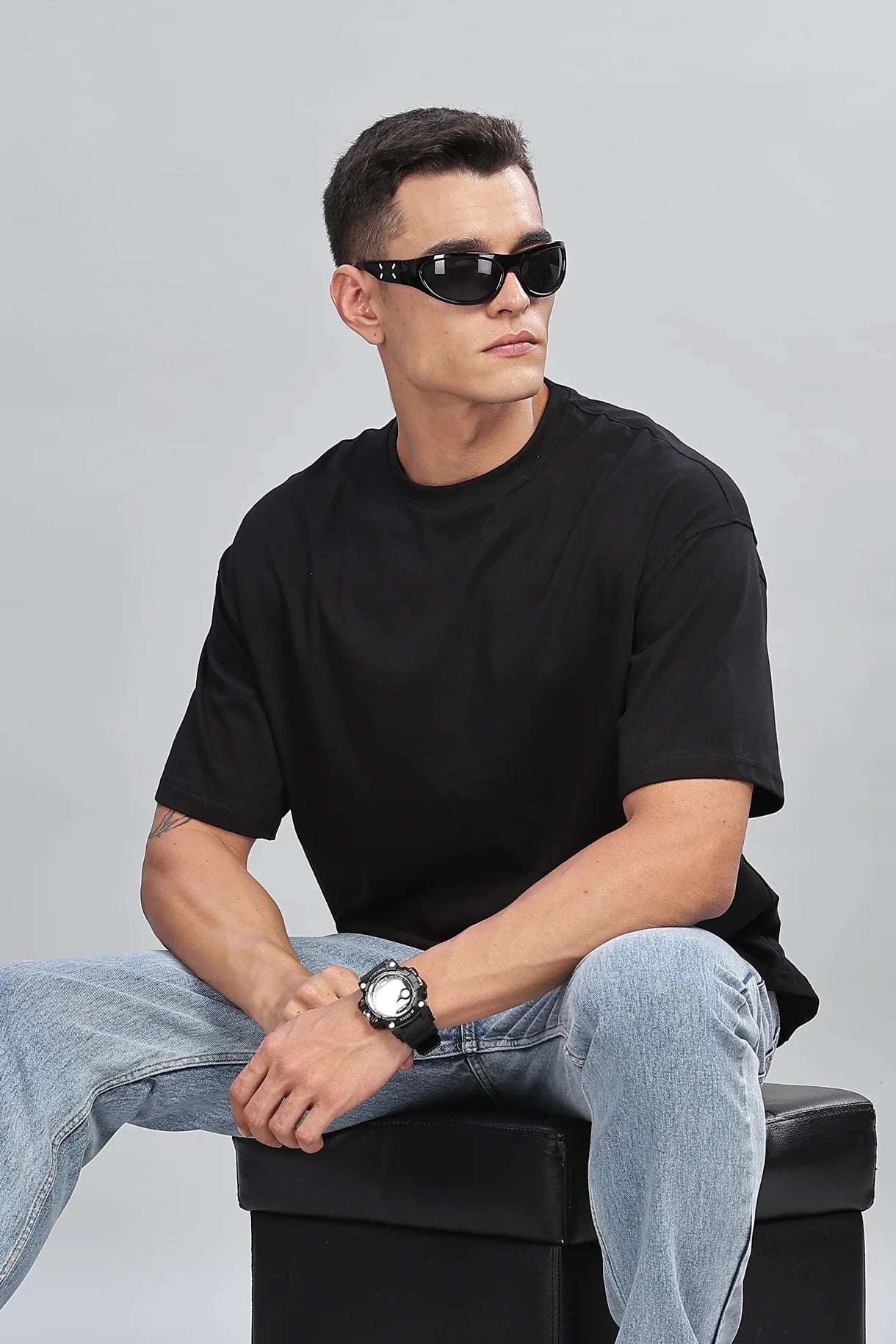 Ocean Print Drop Shoulder T-shirt