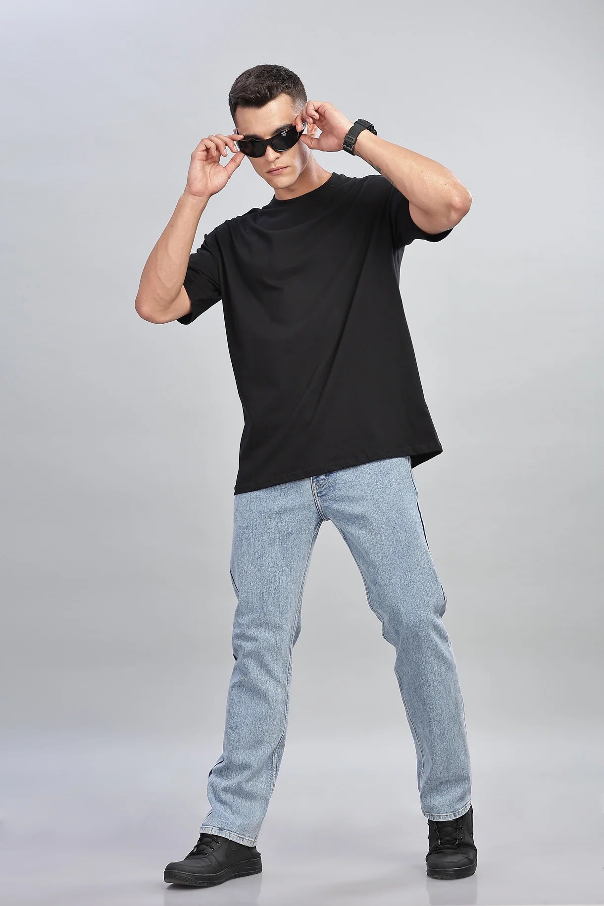 Ocean Print Drop Shoulder T-shirt