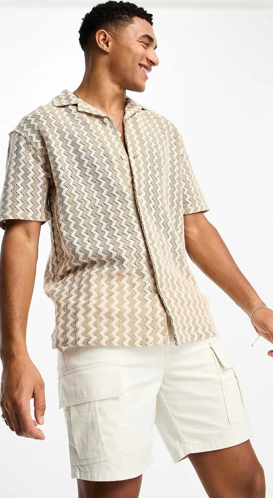 Crochet Beige Shirt