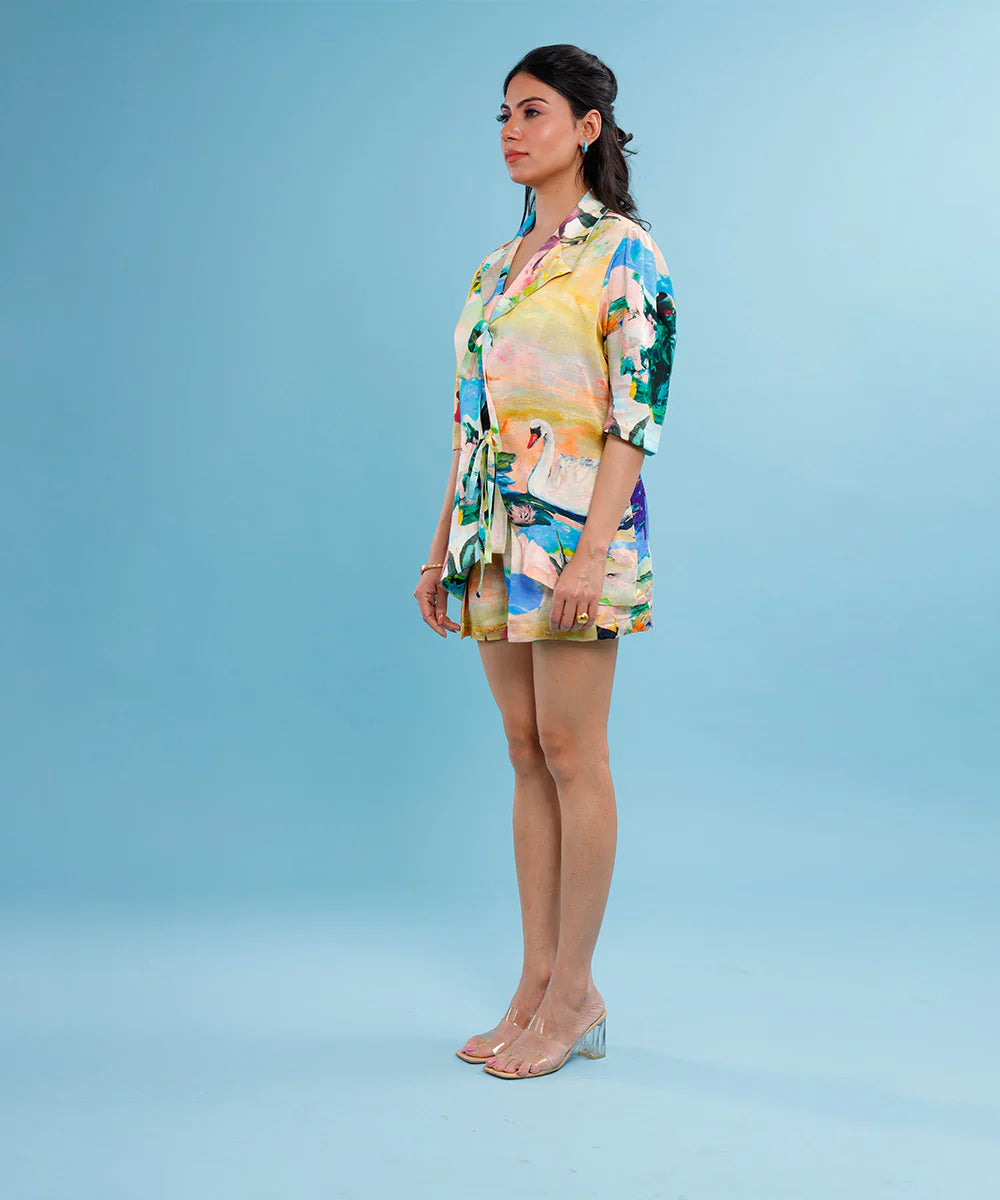 Cyphéa Tie-up Shirt and Shorts