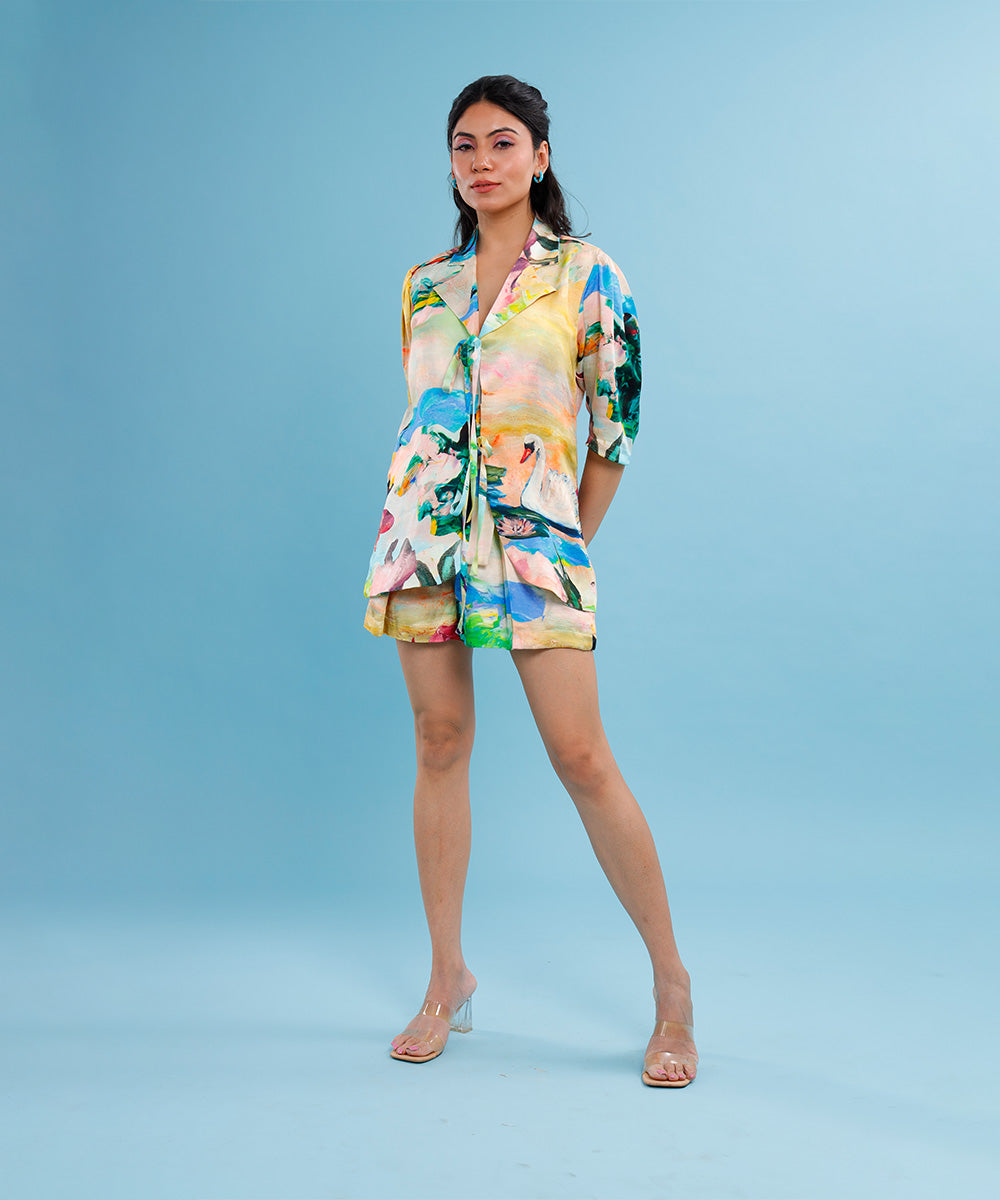 Cyphéa Tie-up Shirt and Shorts