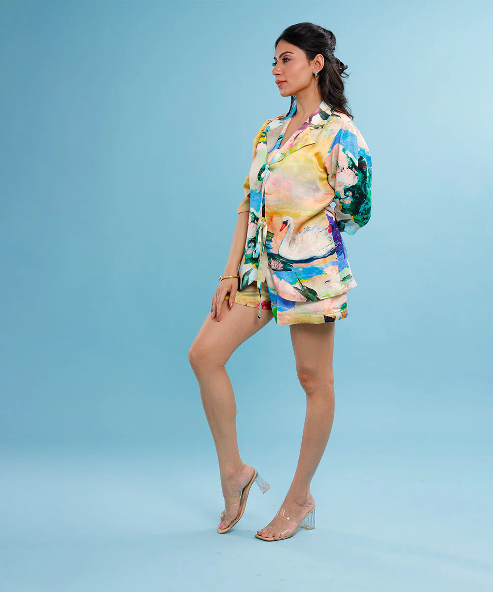Cyphéa Tie-up Shirt and Shorts