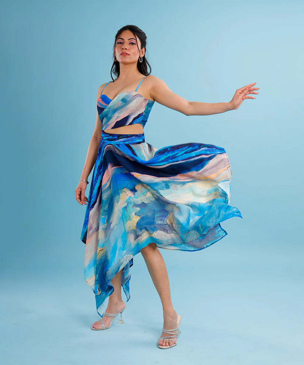 Celesté Bustier and Handkerchief Skirt