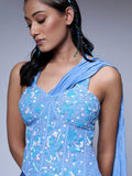 The Floral Burst Corset Saree Set